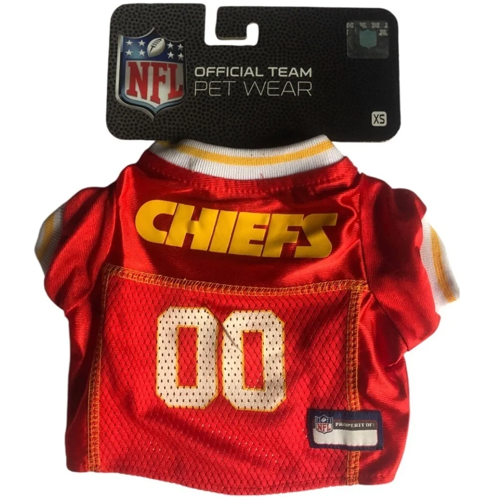 NWT NFL Chiefs Pet Dog Mesh Jersey XS